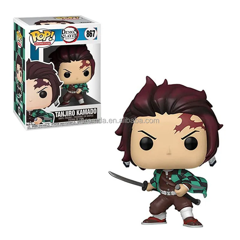 Newest POP Animation Demon Slayer #869 Zenitsu #867 Tanjiro #868 Nezuko Funk POP Vinyl Figures Collection Model Toy