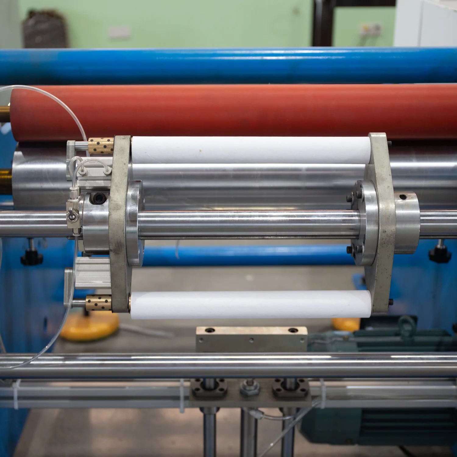 Professional Manufacturer Double Station Semi Auto Stretch Film Aluminum Foil Rewinding Machine