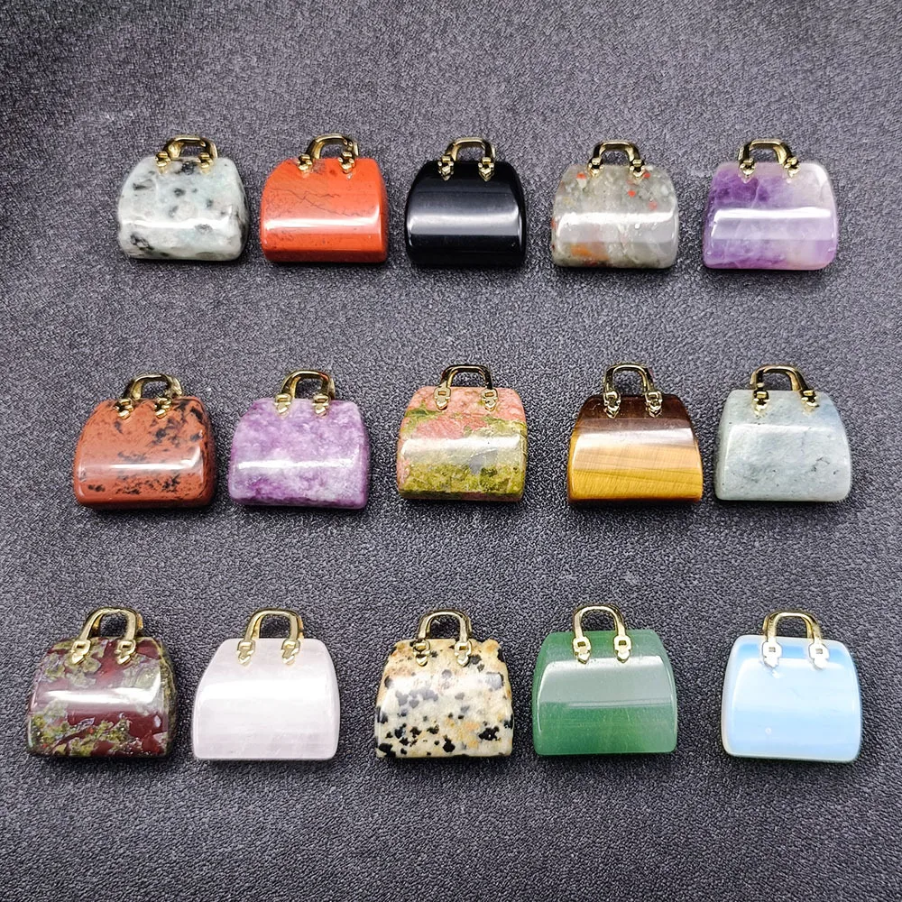 Natural Crystal Bag Gemstone Bag Healing Energy Crystal Raw Stone Bag for Gemstone Decoration