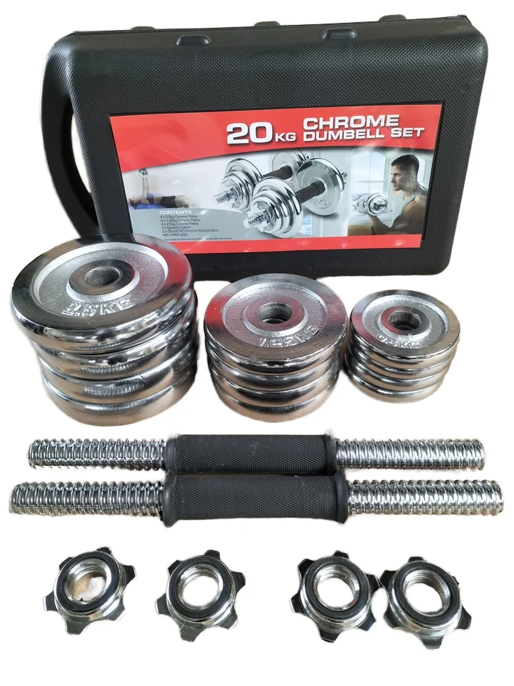 Hot Sale high quality fitness equipment weight competition standard adjustable electroplated cast iron dummy barbell suit