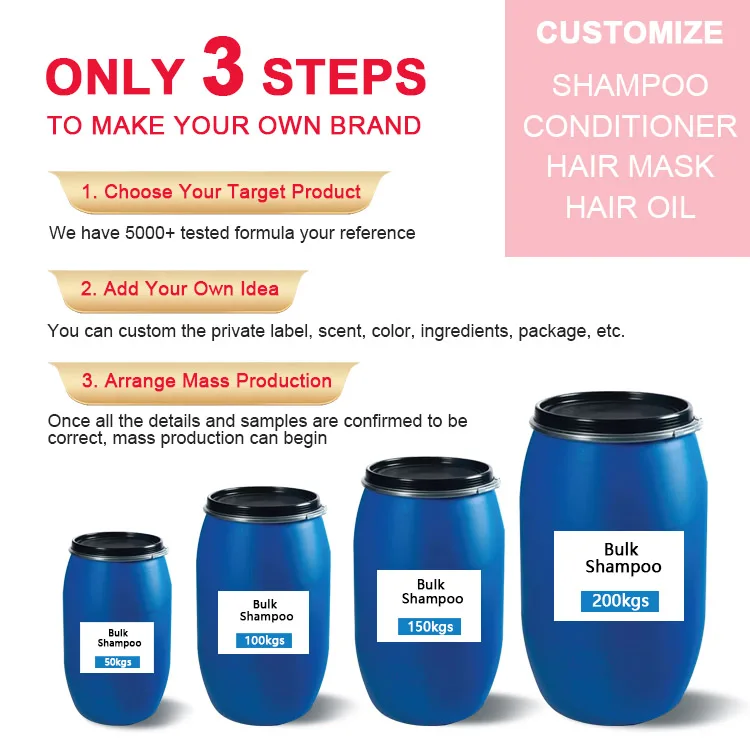 Wholesale 200L All Natural Plant Based Bulk Shampoo And Conditioner Base In Drums For Hotel and Salon
