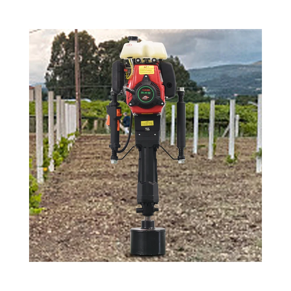 Convenient Gas Powered Pile Driver Low Noise and Vibration Petrol Post Driver Hand post  for Efficient Driving