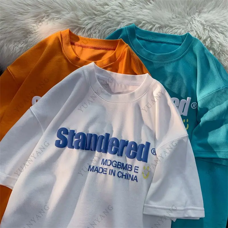 Wholesale Classic Round Neck Custom Logo Plus Size Tee Shirts Plain Oversized Cotton Men Tshirt For 3d Puff Print T-shirts