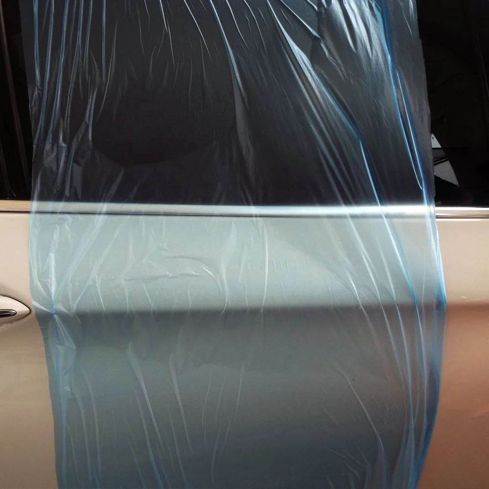 Clear Paint Plastic Protective Masking Film Custom Size Color Masking Film with Colored Masking Tape