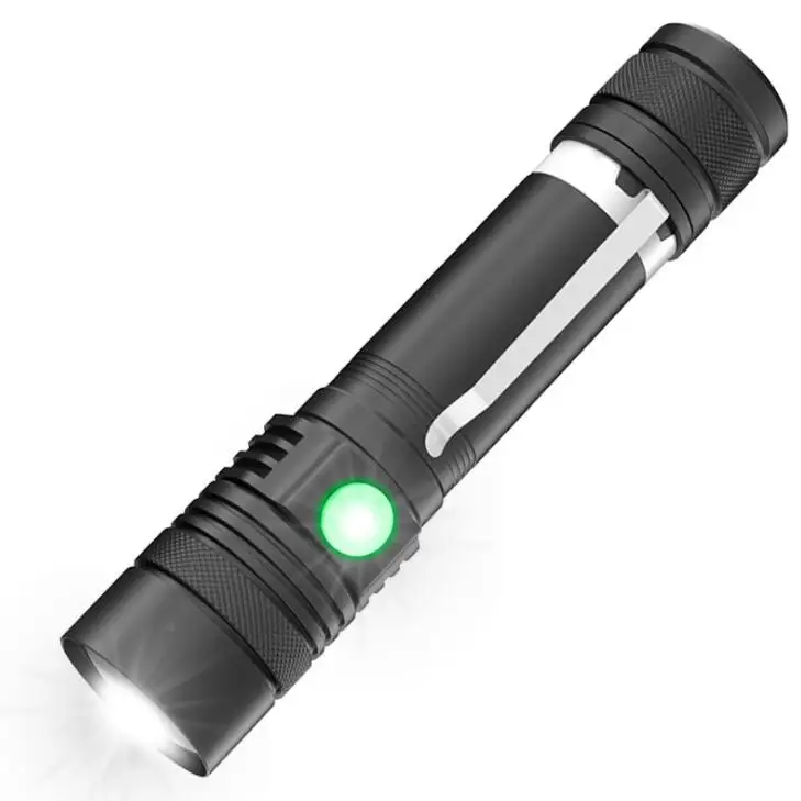 18650 Battery USB Rechargeable Torch Light High Power Ultra Bright Telescopic Zoomable T6 Flashlight
