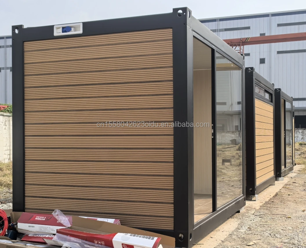 High Quality 10ft Prefabricated Mobile Office Living Container Steel Material Wooden House Home Office on Sale