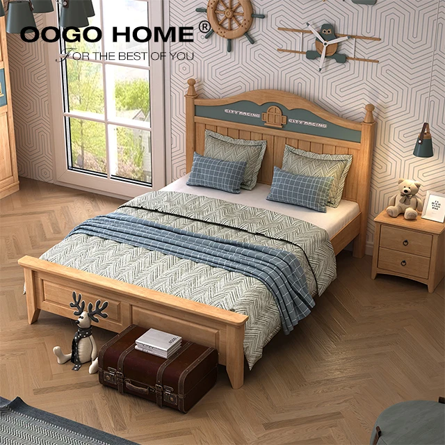 
New Products Durable Sturdy Solid Children Bed For Girls And Boys Wood Beds 