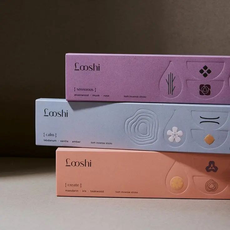 Custom Packaging Incense Box Paper Printing Drawer Box New Trend Embossing Boxes for Incense Packaging