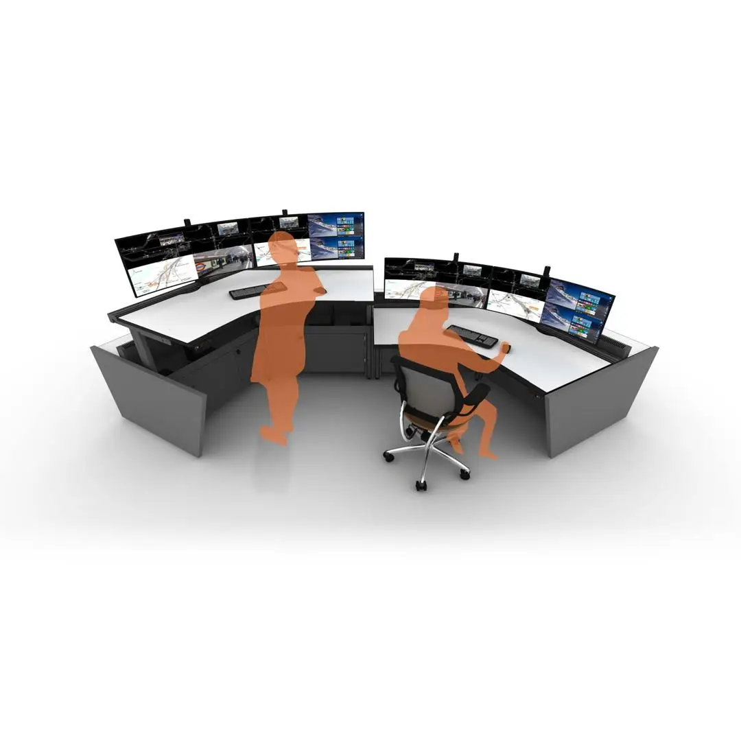 Custom Solutions Control Room Console Desk: Ideal Furniture for Security Monitoring and Broadcast Operations