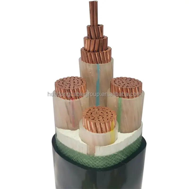 0.6/1 kV PVC Sheath XLPE Insulated 4 Core Power Cable N2XY Cable