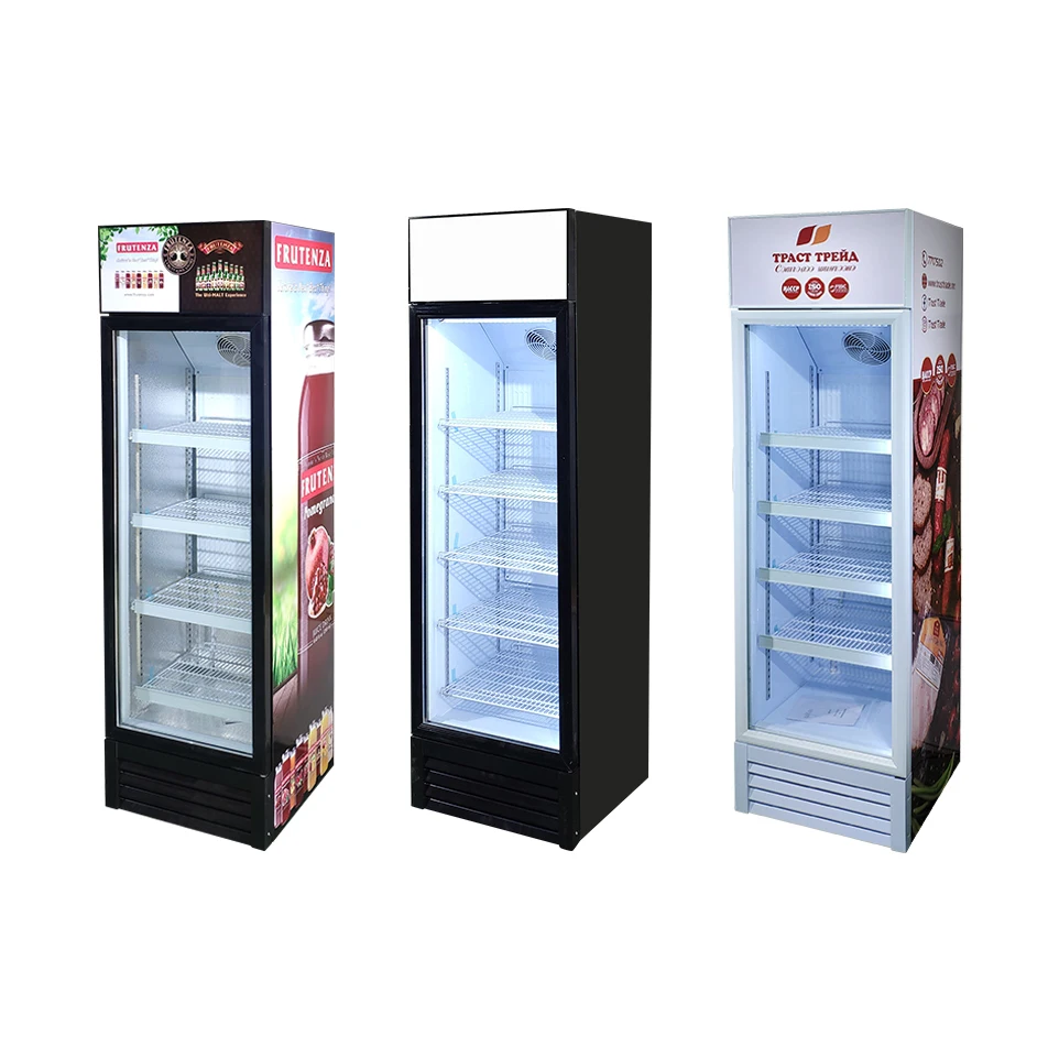 Meisda 2024 new SC235B 235L beverage upright display cooler glass door refrigerator