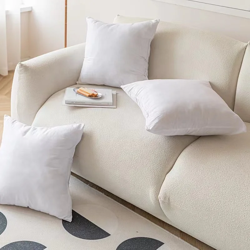 Linda Manufacturers Square White Pillows in Natural Filling with Duck Feathers Decorative & Throw Pillows