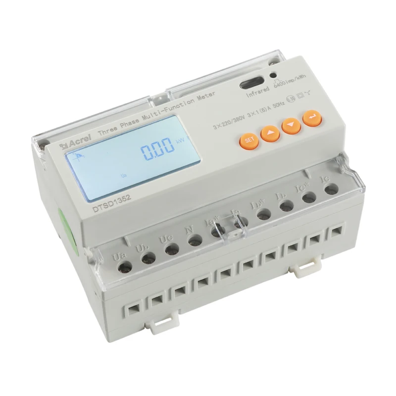 Acrel DTSD1352 Bidirectional Kwh 3 Phase Smart Meter Energy Monitor Power Quality Analyzer Rs485 Modbus-RTU Optional for Solar