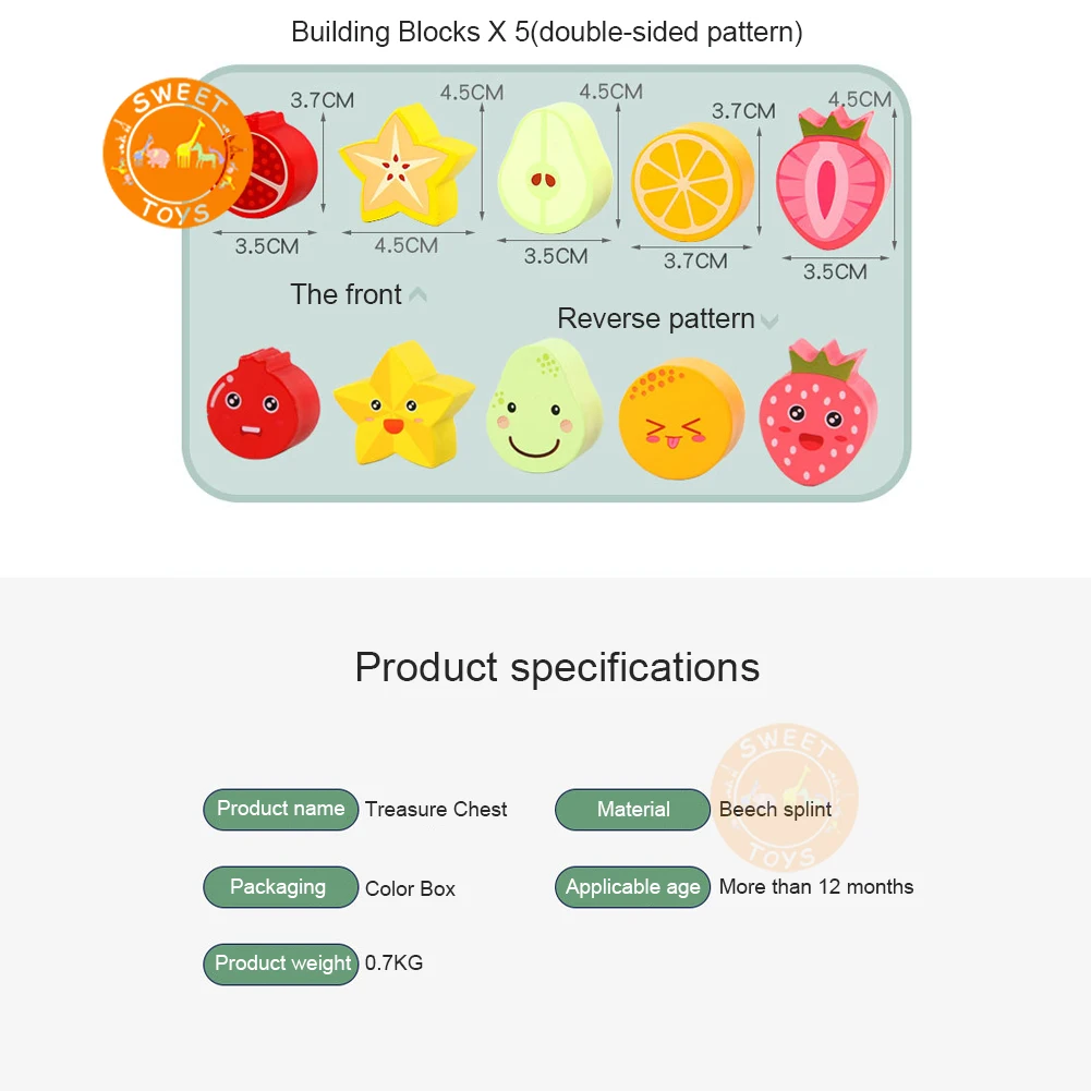 Multi-function Wooden Geometric Matching Game Gift 6 In 1 Pull Radish Catch Bug Hundred Treasure Box for Toddler