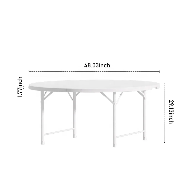Benjia Round Table Metal And Plastic Folding Table Foldable For Sale
