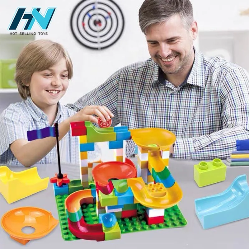 ABS material Educational DIY marble run track toy building block marble run for children