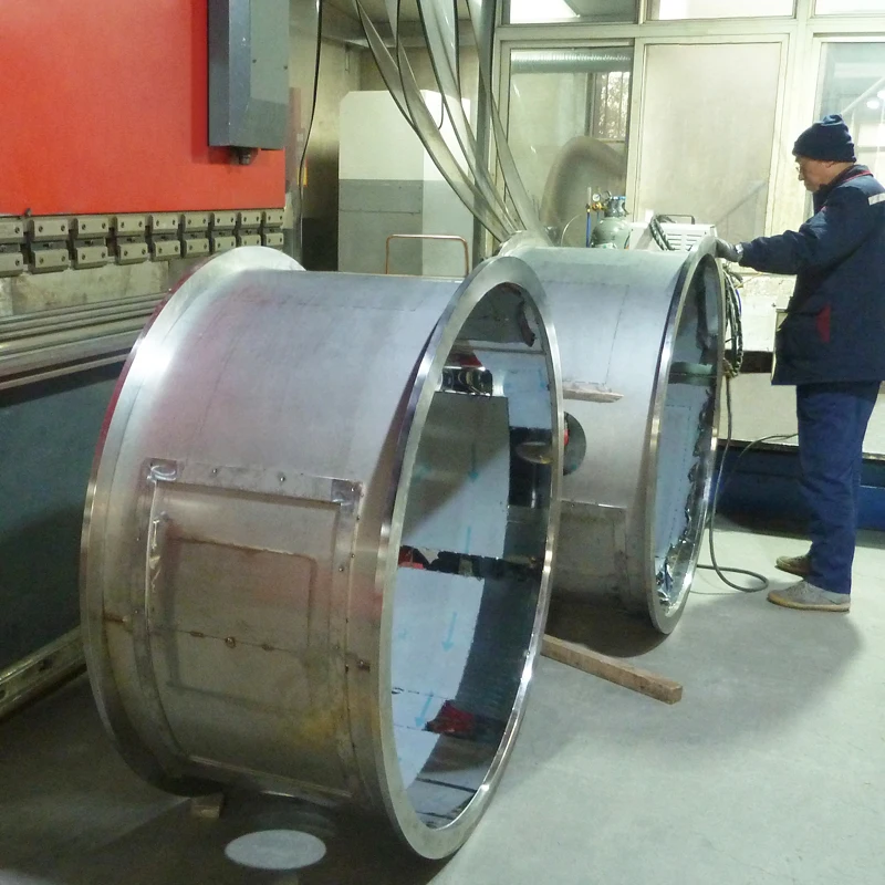 Custom stainless steel cylinder Shells Metal cone rolling and Sheet Metal Fabrication service