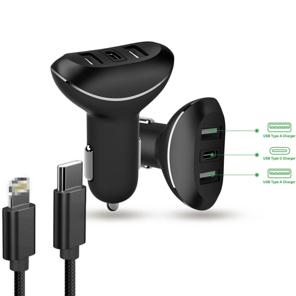 mobile car mobile accessories 5V 4.8A dual car charger for phone xs