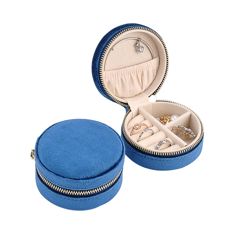 High Quality Mini Jewellery Ring Travel Organizer Display Luxury Wholesale Velvet Jewelry Box