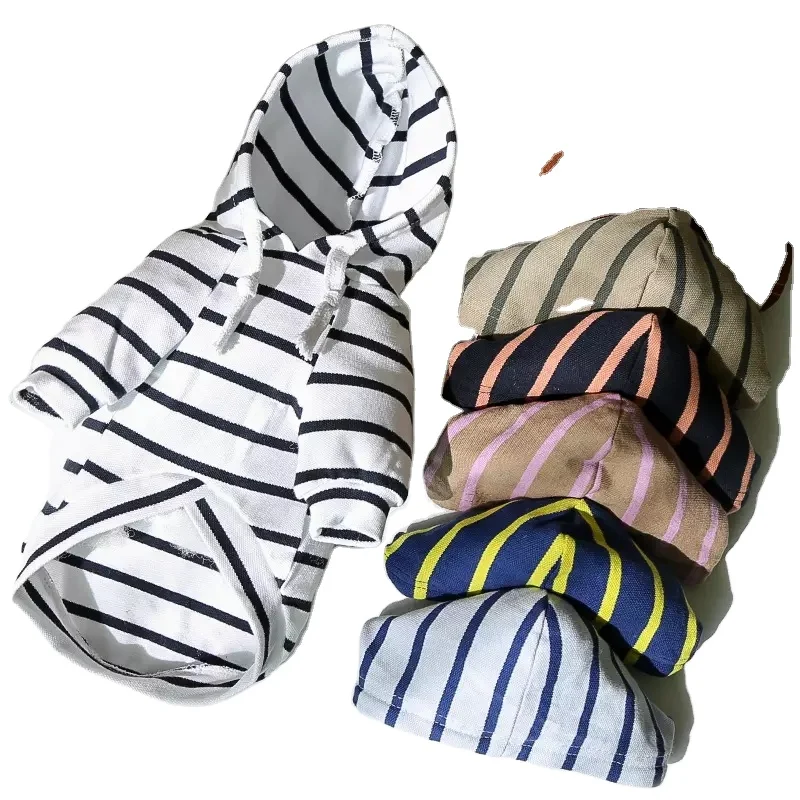 Good-looking casual style small dog summer clothes stripe pattern luxury dog clothes