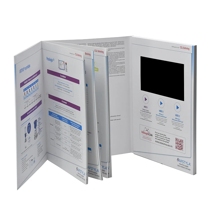 Chinese Homemade Video Brochure Booklet Suppliers 5 Inch Video Book