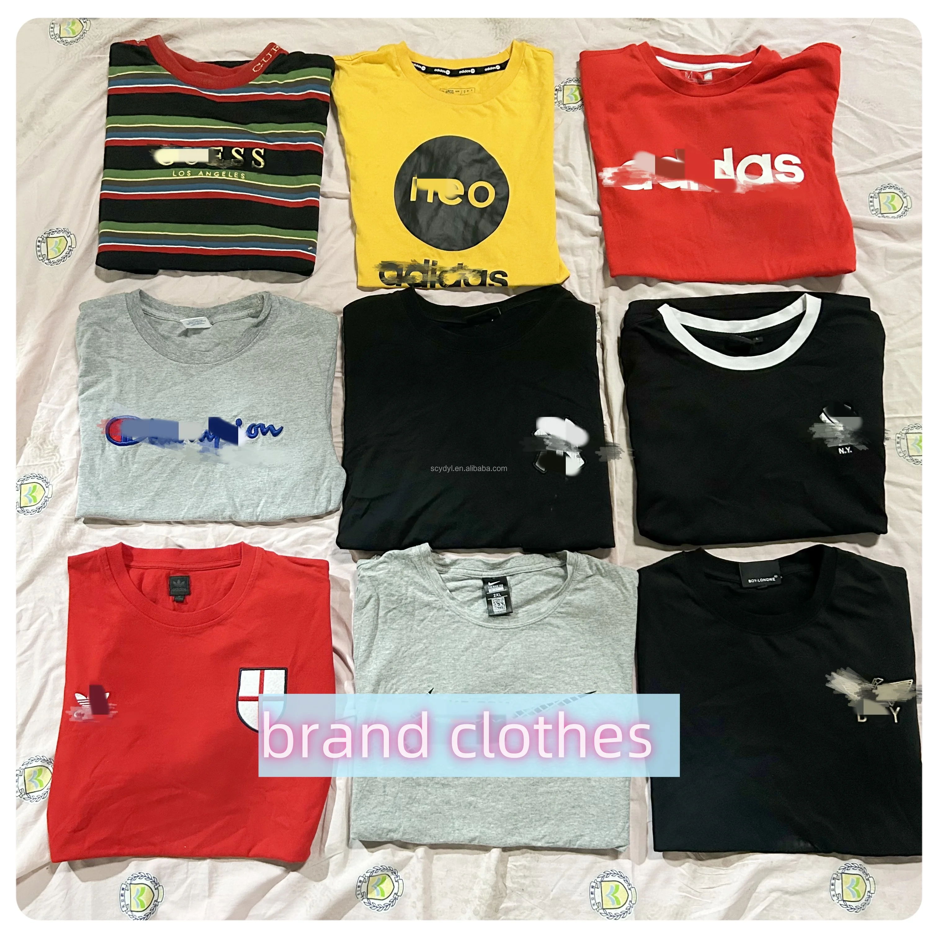 C02 -1 used brand sport clothes Used branded clothes in bulk Cheap wholesale luxury 2nd hand clothing short pants and t-shirt