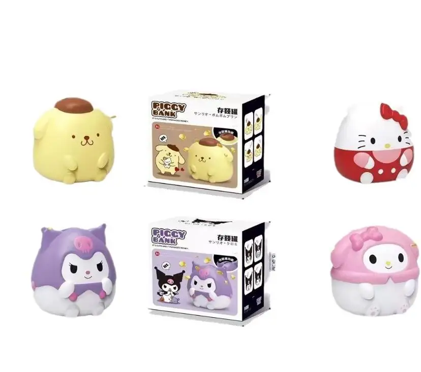 XUX Fashion Kuromi Melody Cinnamoroll Piggy Bank Kawaii Girl  Boy Money Bank Big Capacity kids Gift