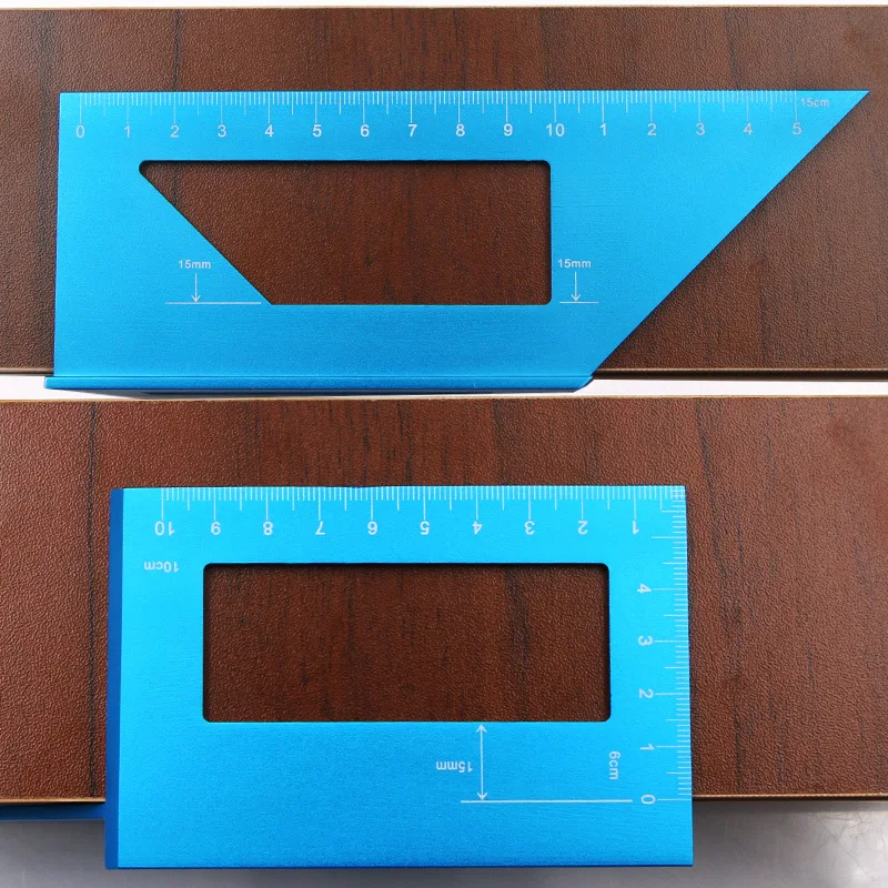 HL Woodworking Scribe Mark Line Gauge T-type Ruler Hole Scribing Plastic Crossed-out Carpenter Measuring Tool