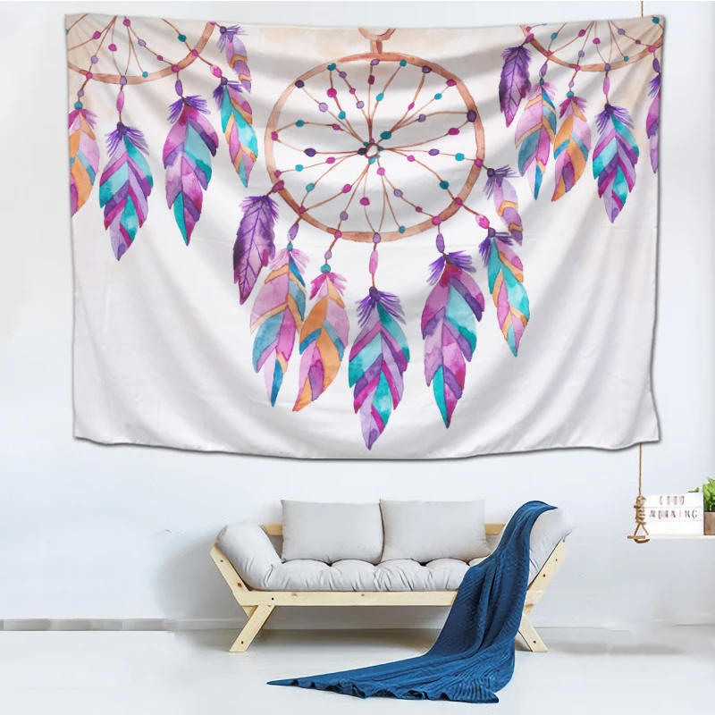 2023 Hot sale wholesale digital printing moon phase spiritual Bohemian blue sun moon tapestry psychedelic Tapiz wall hanging