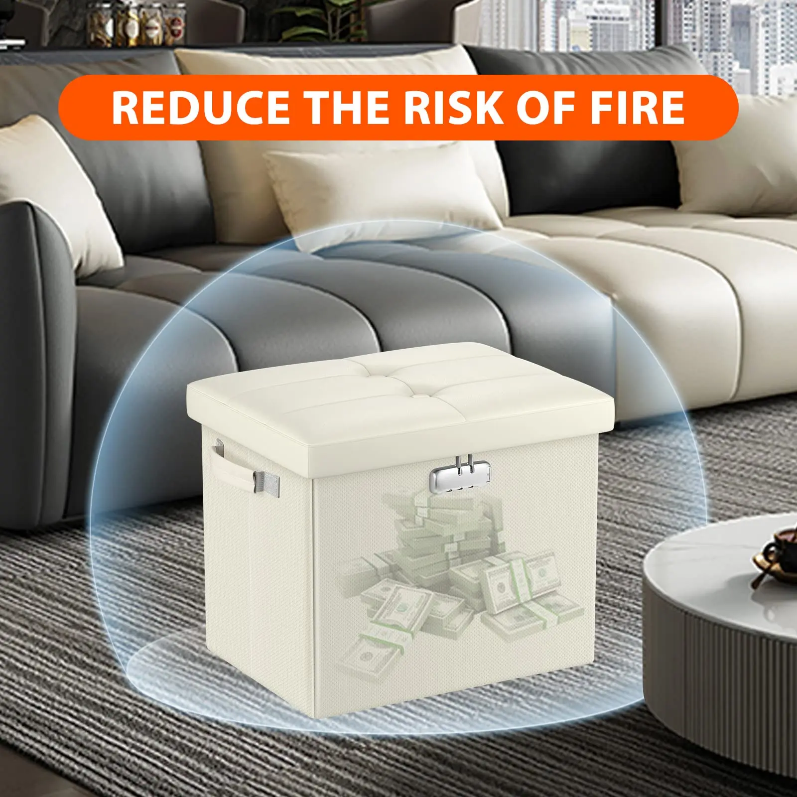 Fireproof Silicone-Coated Footstool Wholesale Foldable Clothing Organizer with Non-Itchy Feet Toy Storage Stools & Ottomans