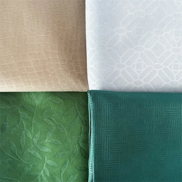 Manufacturer Wholesale  Eco-friendly 100 polyester Fabric Embossed Designer Fabric for textile