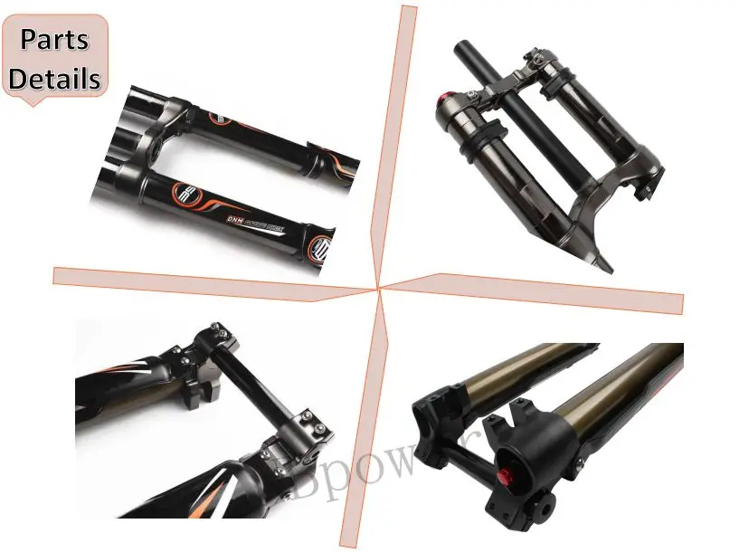 High quality DNM USD-8S bicycle air suspension inverted front fork/electric motorcycle 110x20mm for enduro frame