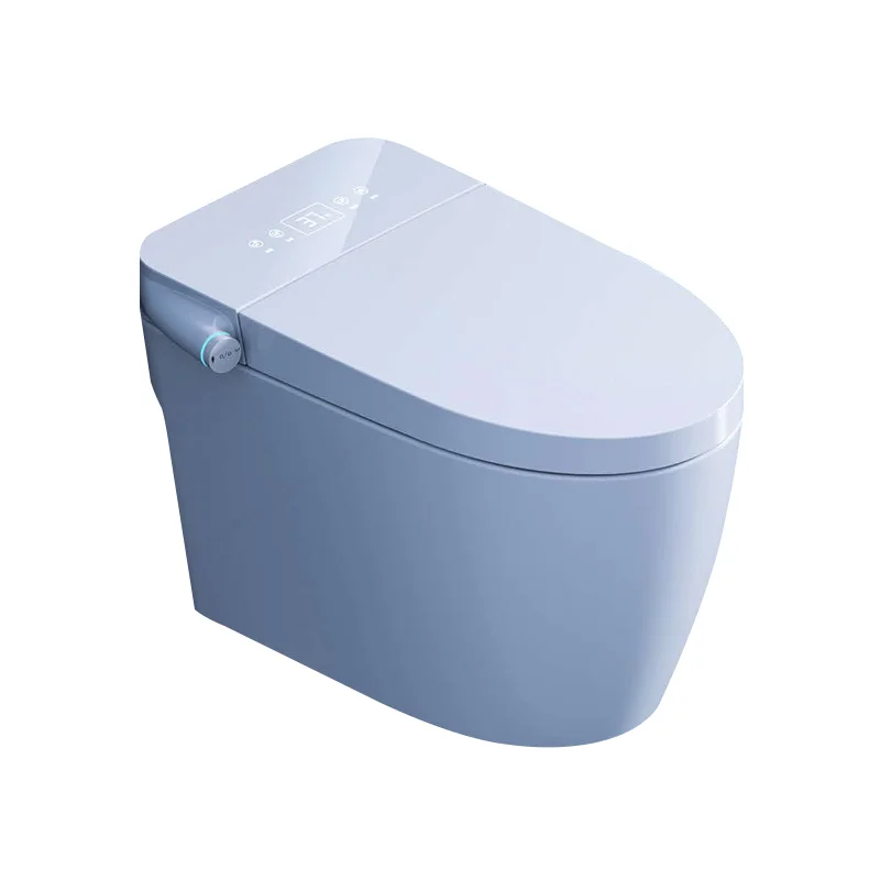 Digital display white smart toilet elongated modern bidet toilet floor mounted automatic flush toilet