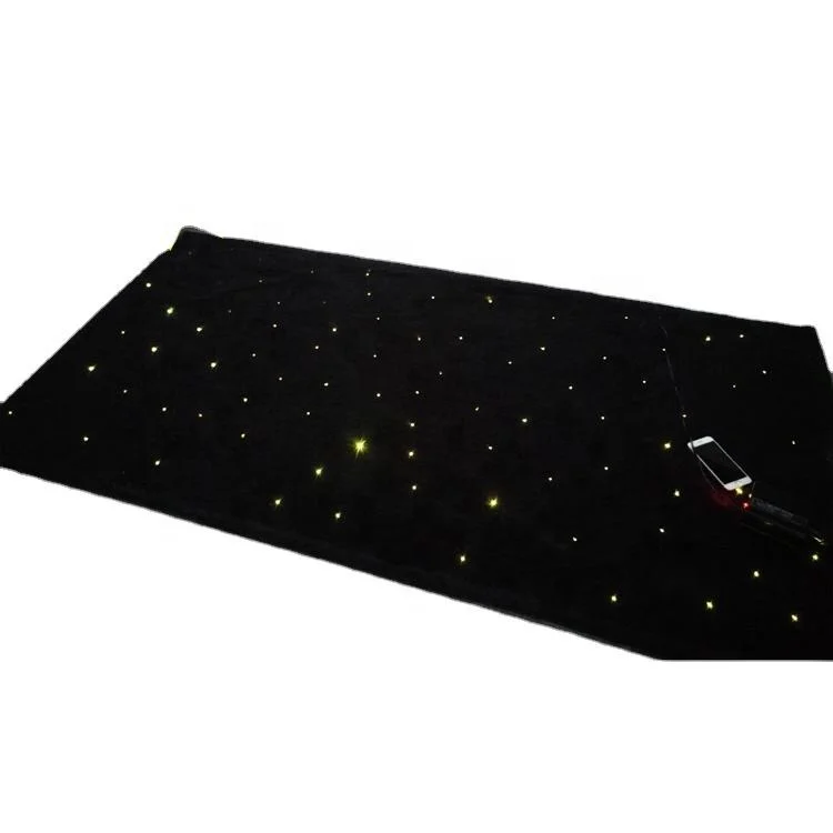 KINZ Soft Dancing Fiber Optic Star Light Carpet with Audio Control RGBW LED Light Engine