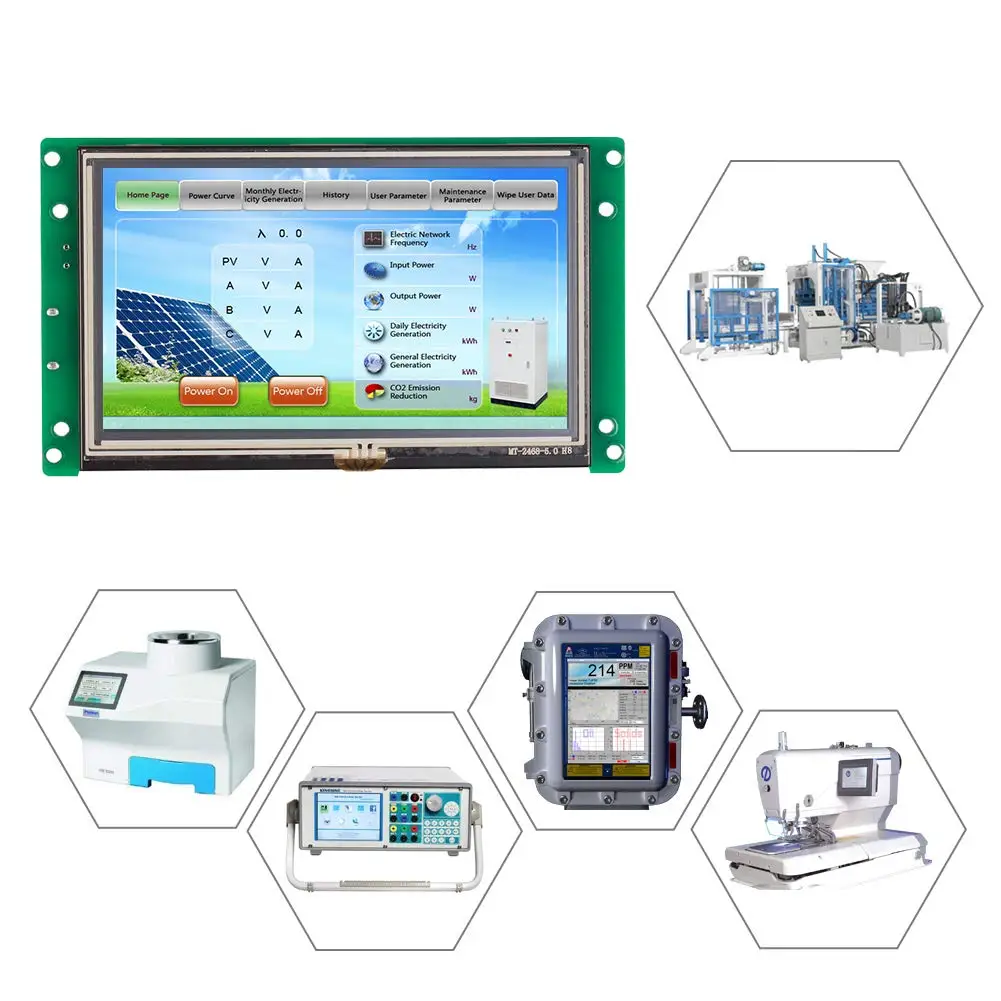 
5.6 Inch HMI LCD Touch Control Panel with Controller Board + Software + Touch Screen + UART Interface 