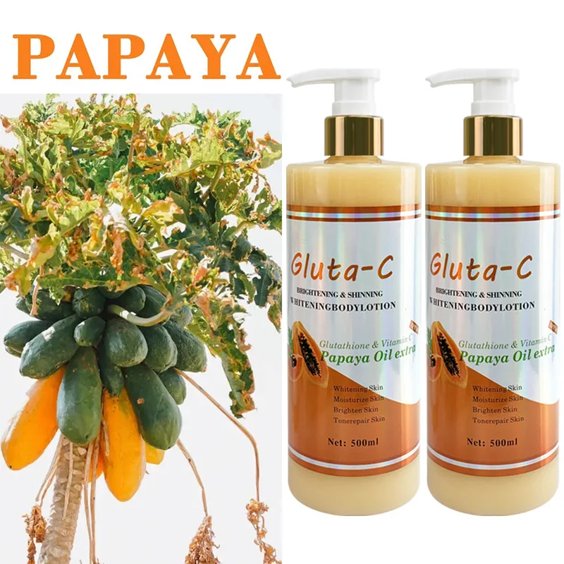 Natural Whitening Papaya Oil Extract Body Cream Day And Night Brightening Moisturizing Lotion Vitamin C Body Lotion