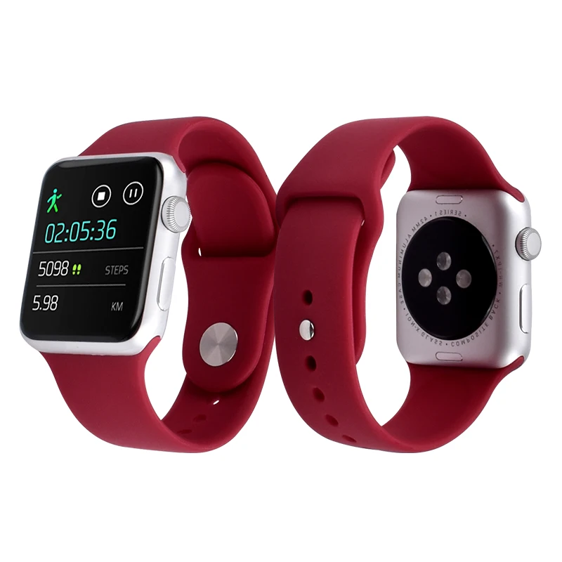 Sport Custom Smart Watch Band Silicone Watch Strap For Apple Watches