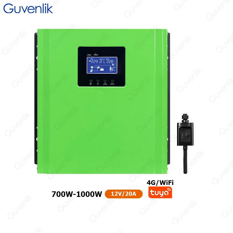 Guvenlik  wall mounted 1000va hybrid solar inverter TUYA WIFI 4G 700 watt 700W