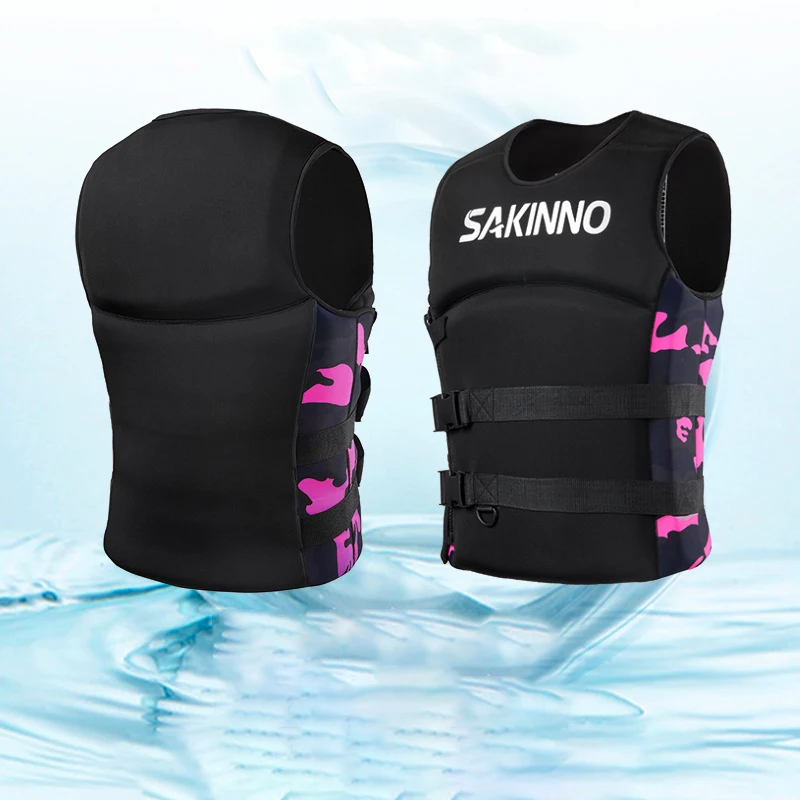 High end surfing rafting swimming fishing buoyancy vest neoprene rescue protection adult life jacket