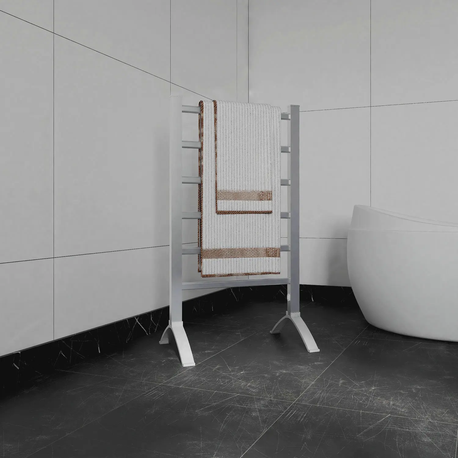 EVIA EV-100 Wall Mounted And Freestanding Heated Towel Rail Radiator Bathroom