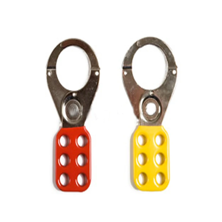 Wholesale made Lockey Red tagout Proof Locks 6 Holes Steel Safety Lockout Hasp 25MM & 38MM
