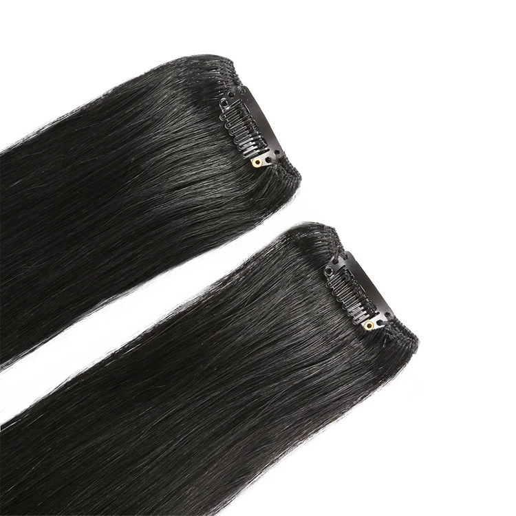natural clip in cambodian human hair extensions, private label 100% virgin human hair clip in extensions for black women