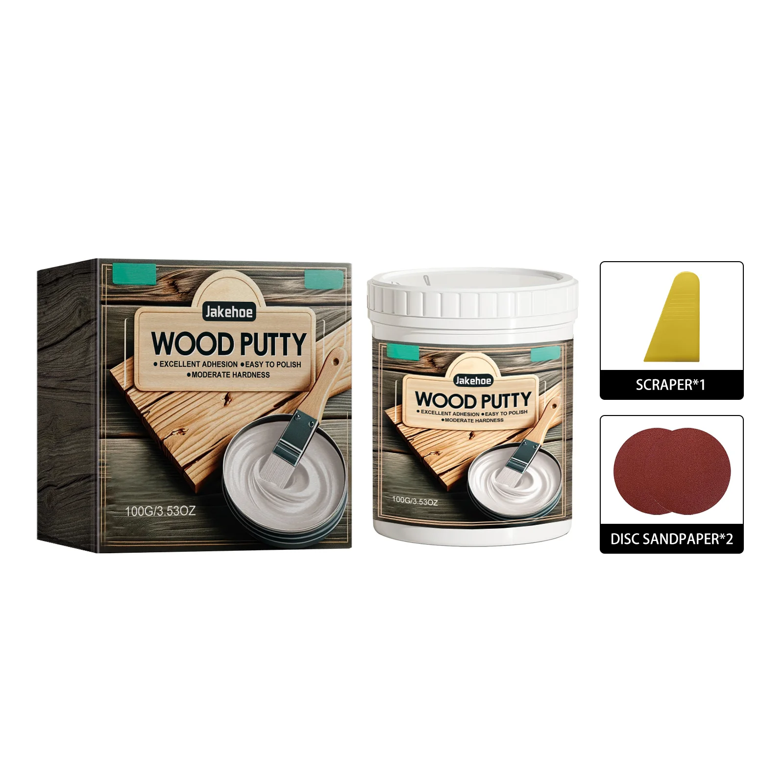 Jakehoe Wood Caulk Wood Furniture Floor Repair Paste Desk Cabinet Scratch Repair