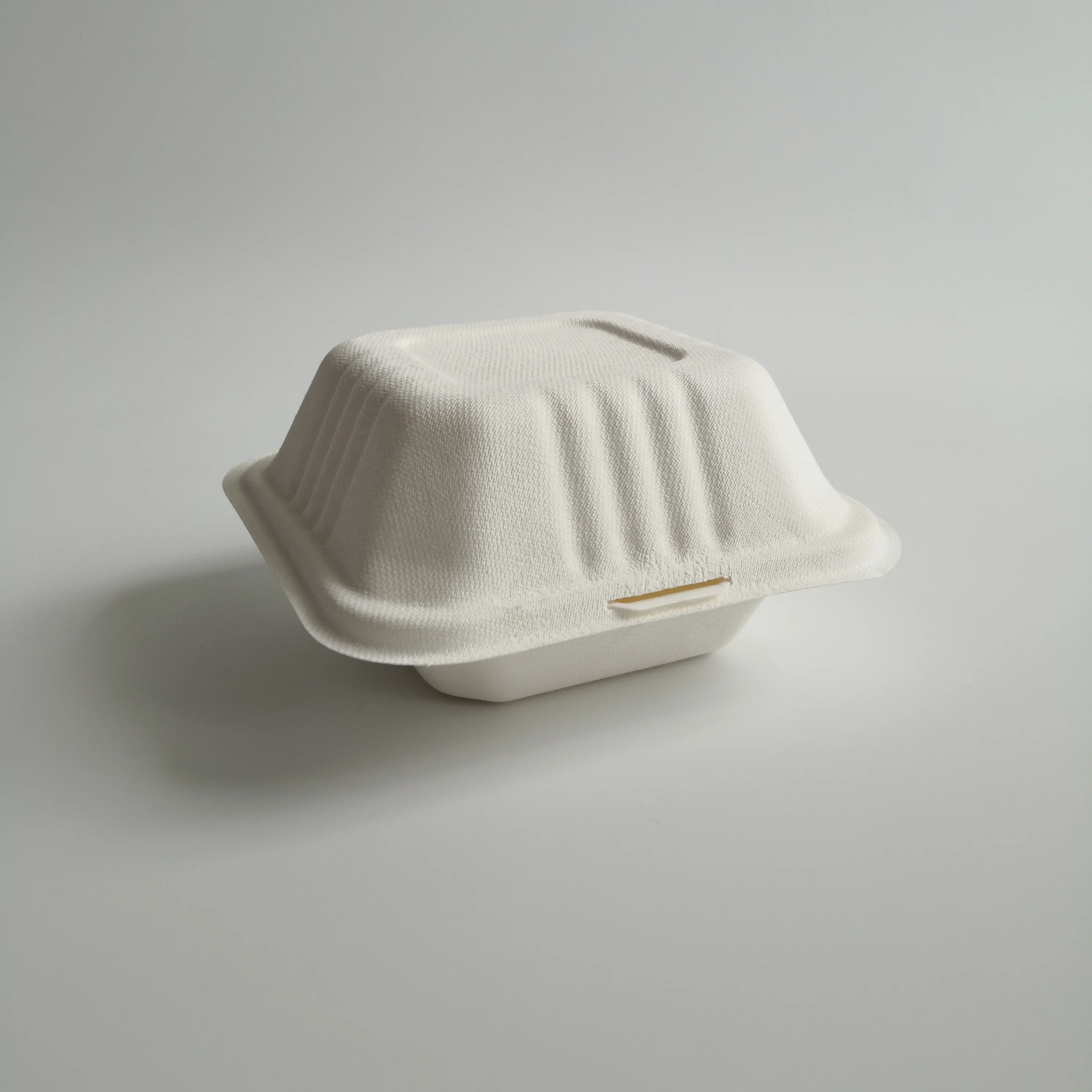 Biodegradable wheat fiber molded pulp burger packaging