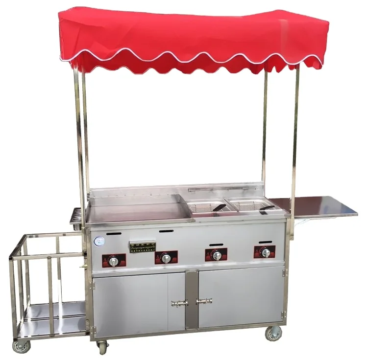 food truck small gas mobile fast snack cart trailer kitchen for