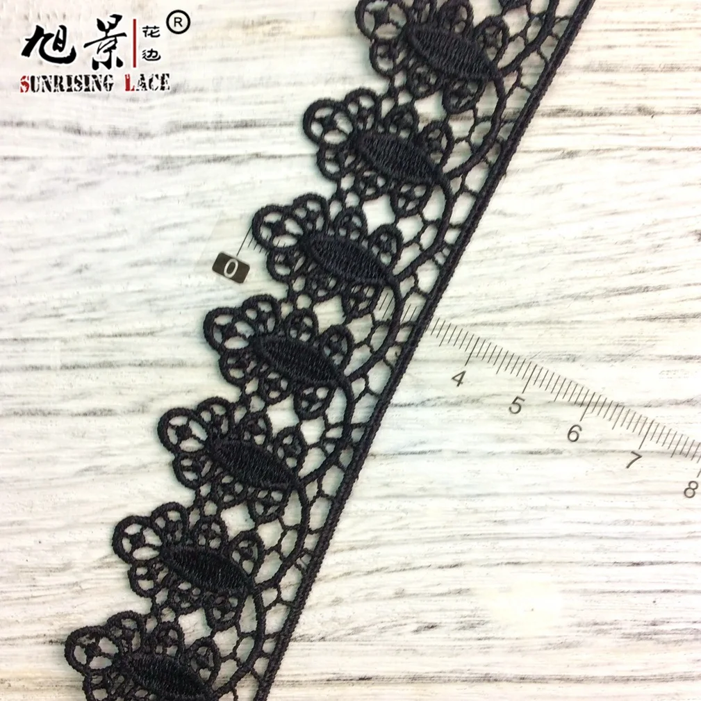 Пользовательская Корейская белая вышивка гипюр кружевная отделка