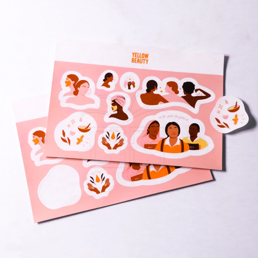 
Custom Design Matte Finish Waterproof Kiss Cut Stickers Sheet 