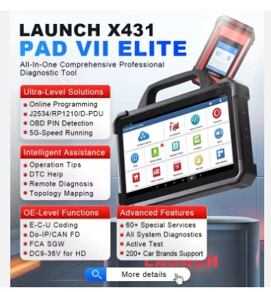 Launch x431 pad7 elite x-431 pad vii link latest industry trends and advancements using powerful tools car diagnostic machine