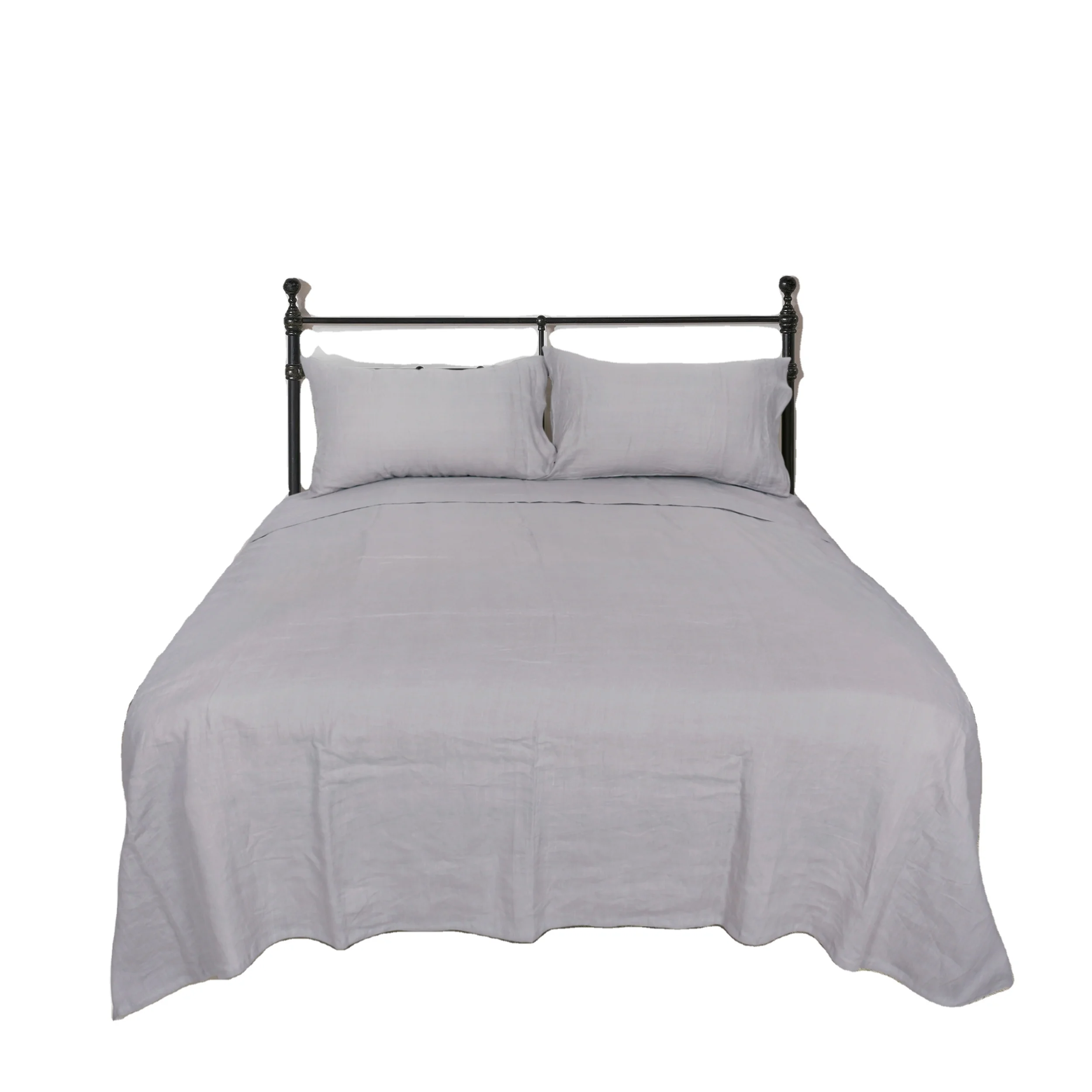 OEKO-TEX  Flax linen bed sheet linen duvet cover  pink color  with hemp bedding 100% French flax linen bedding set