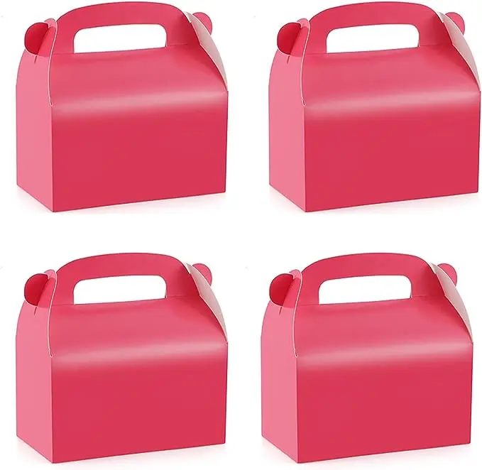 Candy Box, Gable Paper Gift Boxes with Handles for Barbie Party and Love Decoration Supplies